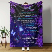 Personalized Niece Blanket Custom Name Family Gift For Girls And Boys