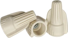 100 PCS Tan Winged Wire Connectors, Easy Twist-On Ribbed Cap - UL Listed