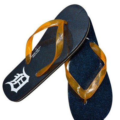 Detroit Tigers Women's Flip Flop Sandal Shoes Size extra large 10/11