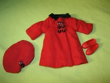 VINTAGE 1960's RARE Deluxe Reading PENNY BRITE Travel Playset Outfit COAT & HAT