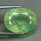5.82 Cts_Outstanding_100 % Natural Unheated Imperial Green Prehnite_Loose Stone