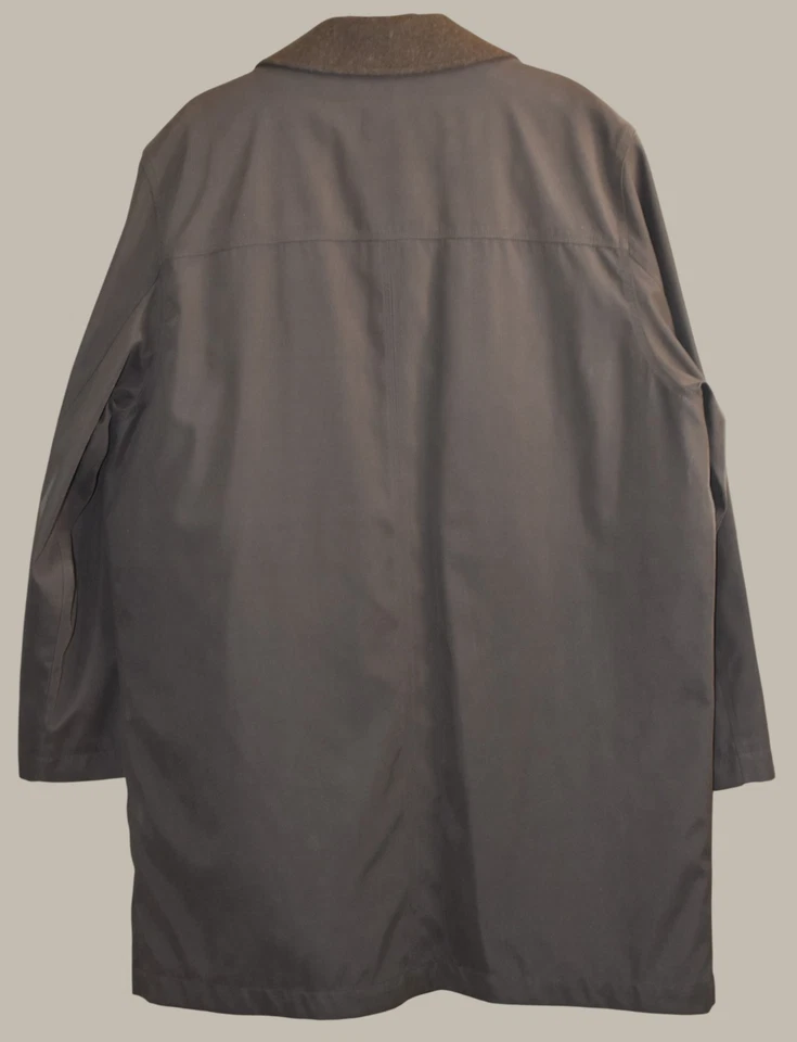 Nuevo con etiquetas Abrigo Chaps Hombres Marrón Lana Mezcla Poliéster Abrigo Largo Clásico Vestido Chaqueta Foto 2 de 4