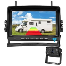 1080P Wireless RV Backup Camera w/Recording Monitor for Trailer/Truck/Motorhome