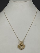 Collier argent 925 48cm 2g pendentif cœur strass 11,4g bijou chic femme