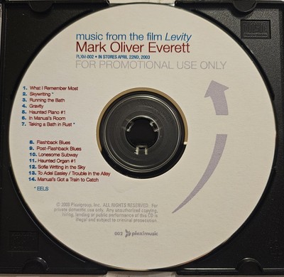 Mark Oliver Everett - Music Film Levity CD-R Soundtrack Score PROMO Disc Only NM