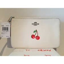 Cartera Coach F2648 Motivo Cereza Doble Cremallera - SV/Tiza Multi