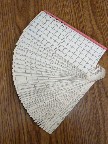 40 IBM Punch Cards USAF AF Form 1713A Mar 63 Personnel Data Red Stripe Lot