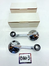 1956 1957 Bel Air Impala Biscayne Window Crank Handle Kit 2pc Black Knob B80-3