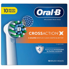 NEW Oral B Replacement Brush Heads Crossaction X 10 Pack