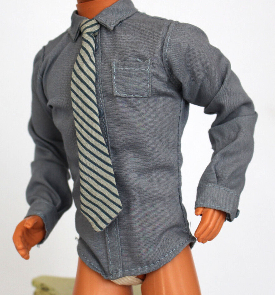 Steel Blue dress shirt Male doll clothes fit Ken 1:6 scale L