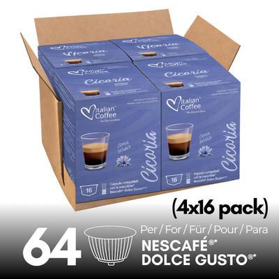 Caffè di Chicoria 64 Kapseln kompatibel mit Nescafé Dolce Gusto