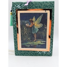 Handmade Fairy Junk Journal Fabric covered Vintage papers 3 signatures fairycore