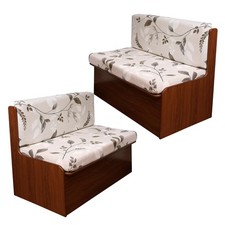 2 Sets RV Dinette Cushion Covers Printed Camper Cushion Slipcover Stretch 2 Seat