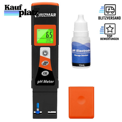 pH-Meter Digital Wasser Tester mit Temperaturanzeige für Aquarien und