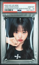 IVE 1ST EP I'VE MINE SOUNDWAVE FAN SIGN EVENT PHOTOCARDS JANG WONYOUNG PSA 10