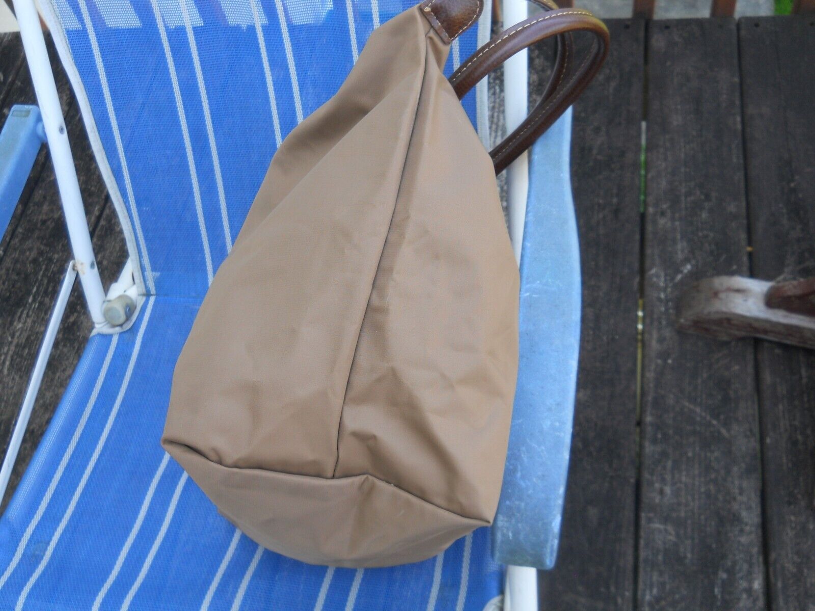 LONGCHAMP “Le Pliage” Khaki Nylon Large Handbag/P… - image 9