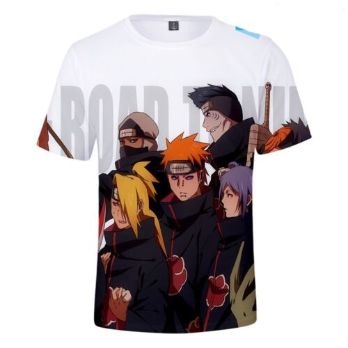 Naruto shirts Shippuden Akatsuki Sasuke Kakashi Pain Anime Men 3D unisex manga - Picture 18 of 25