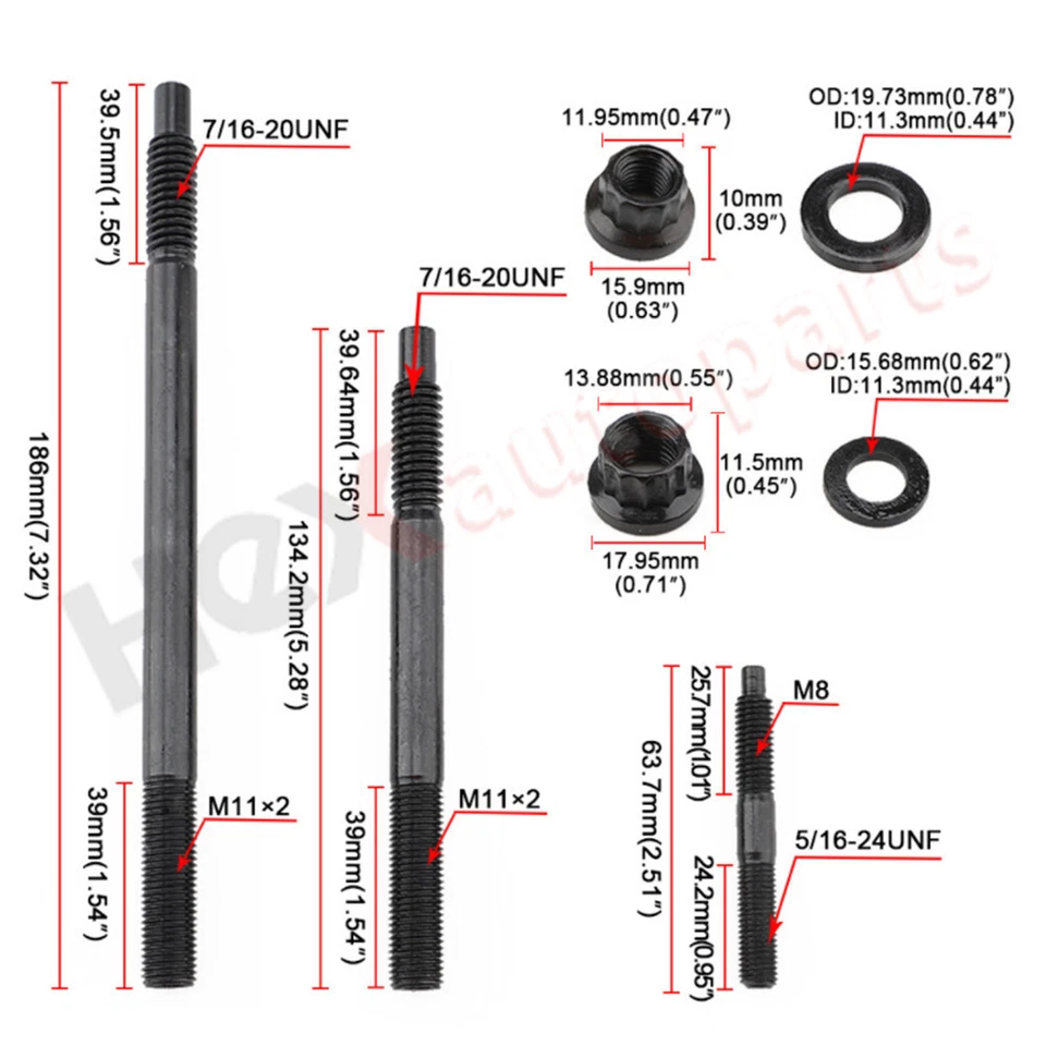 Комплект болтовых шпилек головки блока цилиндров 33380 для 97–03 Chevy Express Silverado LS1 LS6 LS2 - Изображение 2 из 4