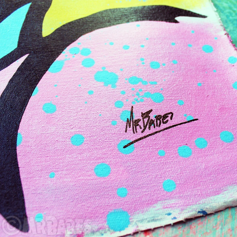 Princesa llorando melocotón - Pintura original de arte pop de bebés - Roy Lichtenstein Foto 4 de 4