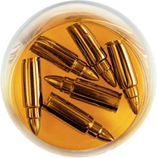 Whiskey/ Wine Rifle Bullets Stainless Steel Chillers Set Of 6 Rocks Shaped Ice