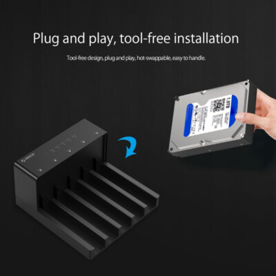 Orico 6558Us3-C 5 Bay Super Speed Usb 3.0 D Docking Station Tool