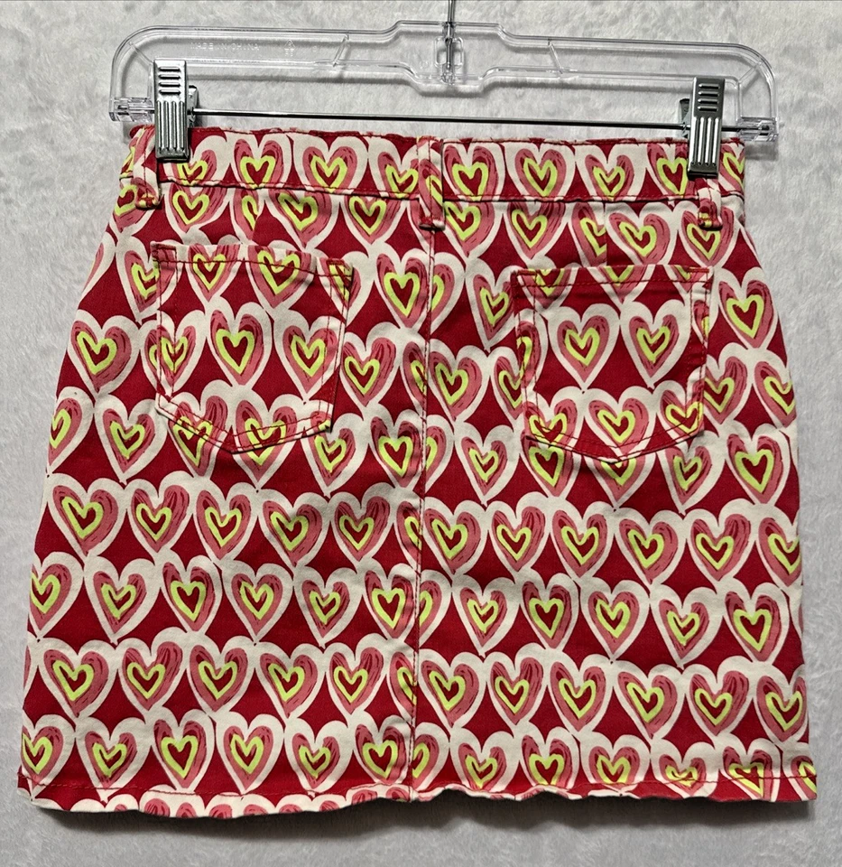 Gymboree PLAY BY HEART SZ 12 SKIRT VALENTINE'S DAY FUN NWT GIRLS HEARTS PINK RED - Image 3 of 3