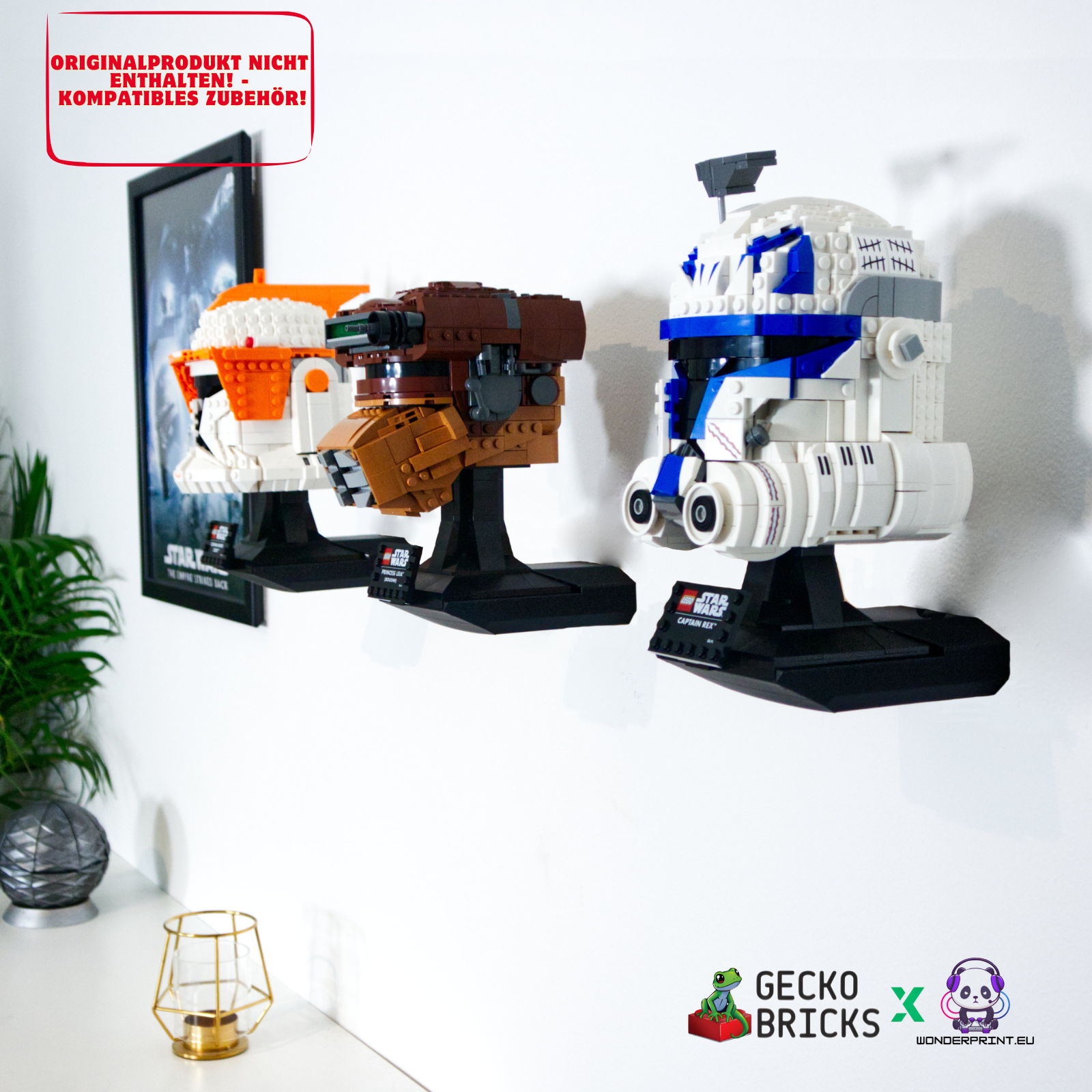 Wandhalterung Halter Display passend für LEGO® Marvel Star Wars Helm Kollektion