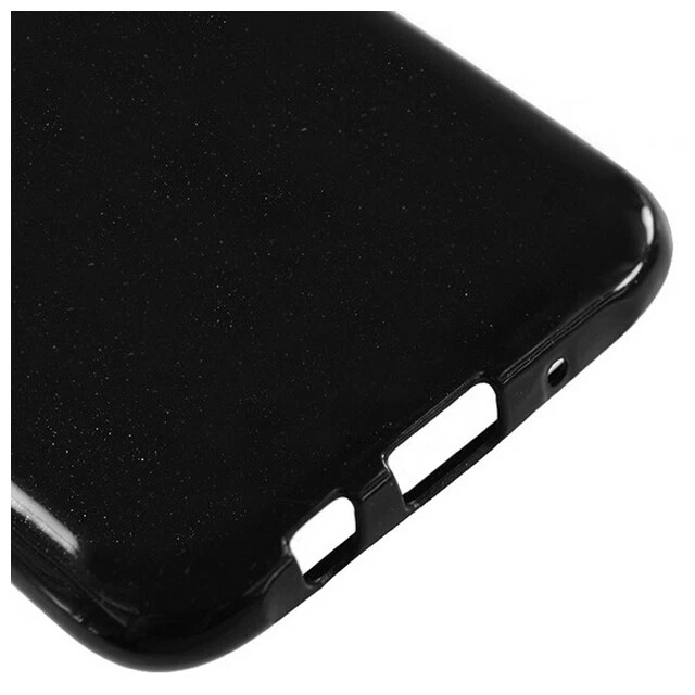 Custodia Silicone Back Case Fluo Cover Gel Glitter Sottile Htc Desire 530 Nera - Immagine 3 di 4