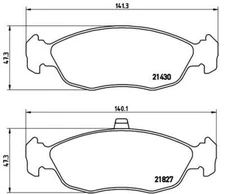 Brembo P 61 051 brake pad set, disc brake for Citroën, Peugeot