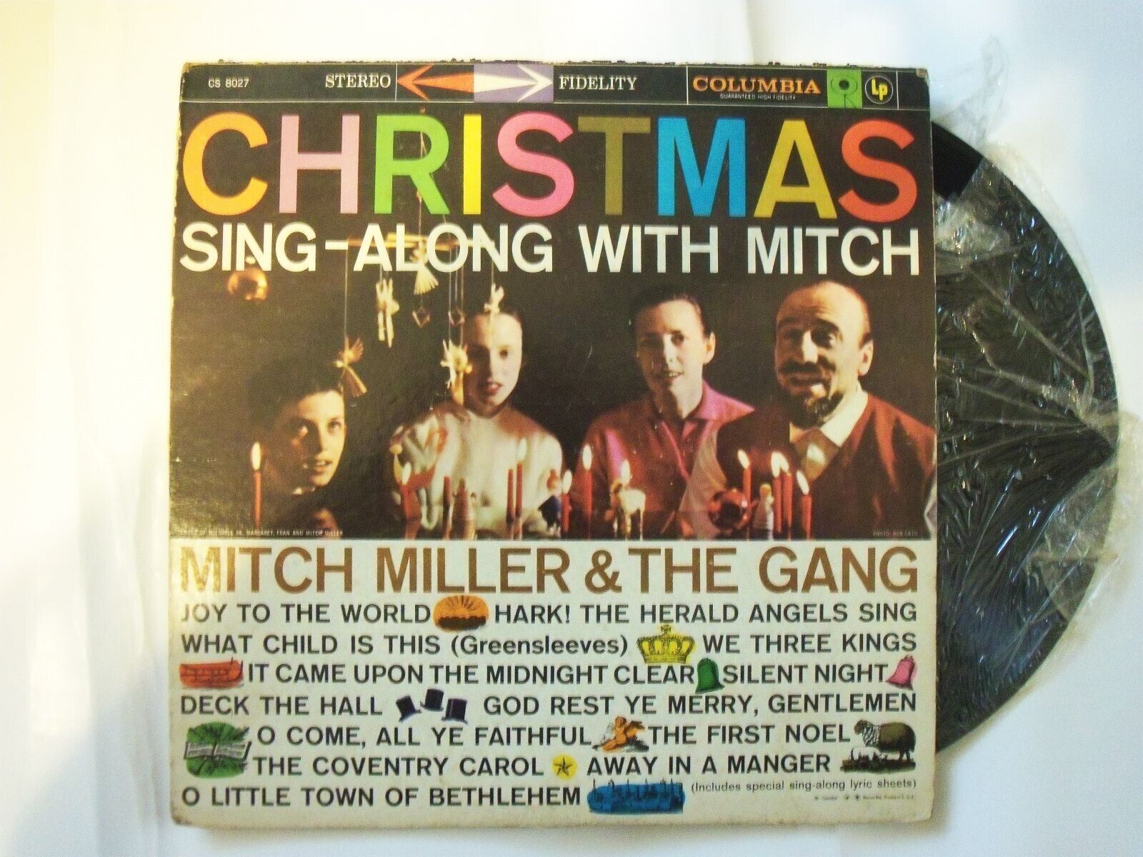 Vintage 1958 Christmas Sing Along With Mitch Record Album