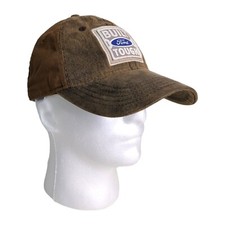 Ford Built Tough Hat Brown Denim Adjustable Hat Patch Advertising
