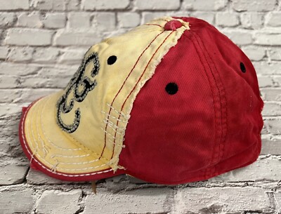 True Religion Distressed Style Strapback Trucker Baseball Cap Hat
