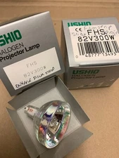 LOT OF TWO GENUINE USHIO HALOGEN PROJECTOR LAMP FHS 82V 300W