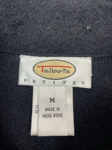 Talbots Jacket Blazer Womens Medium Black Wool Casual Carrier Party Vintage - Picture 7 of 11