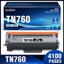 Compatible Toner Cartridge for Brother TN760 BK HL-L2370DW DCP-L2550DW (1 Pack)