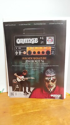 ORANGE GUITAR AMPLIFIERS PRINT AD 11 X 8.5 JIM ROOT STONE SOUR