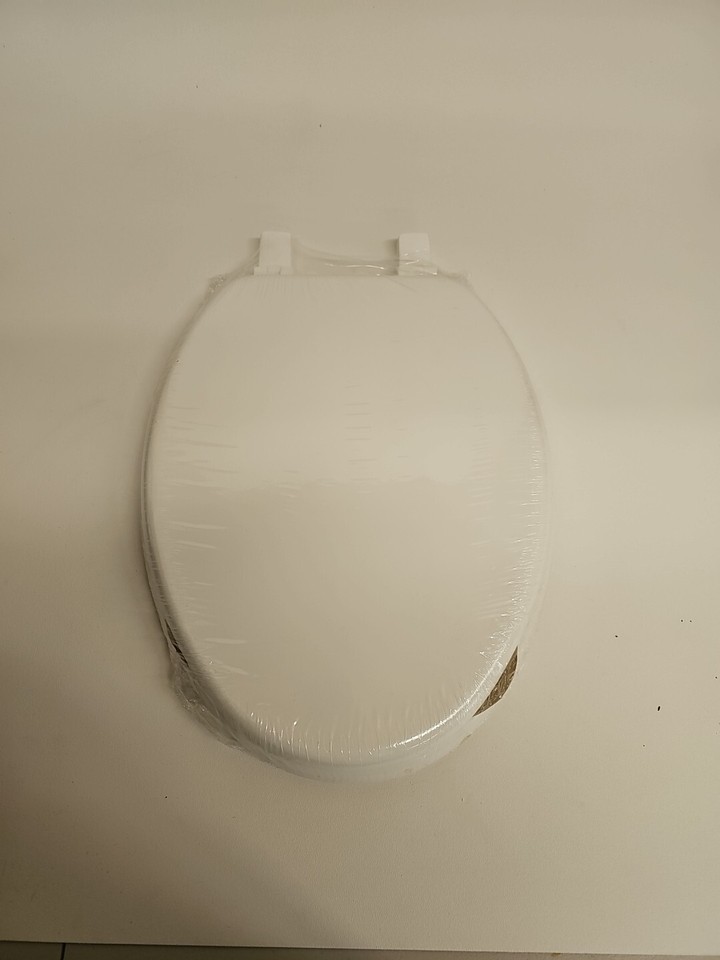 Aquasource White Elongated Toilet Seat Wood 1694157 Nib New eBay
