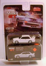 BMW M3 WHITE USA EXCLUSIVE MIJO TSM MODEL MINI GT DIECAST 2019