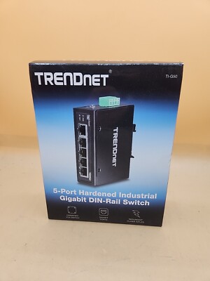 TRENDnet TI-G50 5 port Hardened Industrial Gigabit Switch IP30 DIN Rail Mount 