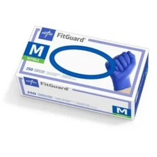 Medline FitGuard Exam Grade Nitrile Gloves 250 Count all sizes, XL 230 Count