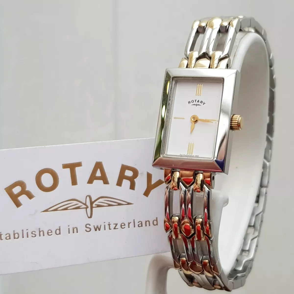 ROTARY Ladies Watch Bangle Bracelet Gold plated Watch RRP 189 Genuine Boxed