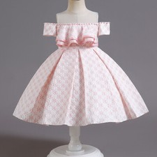 Flower Kids Girls Tutu Dress Pageant Christmas Party Girls Princess Gown Prom