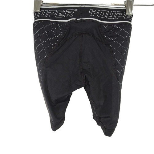 Youper Padded Sliding Shorts Boys Size S Black Baseball Football Sports - Picture 3 of 6