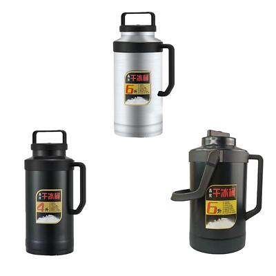 Trockeneiskübel Thermo Trinkflasche Doppelgriff Trockeneis Vorratseimer Thermo