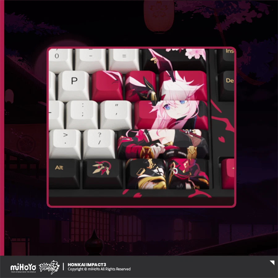Honkai Impact 3 Yae Sakura RGB Mechanical Keyboard Darkbolt Jonin CS Silver Axis - Image 3 of 4