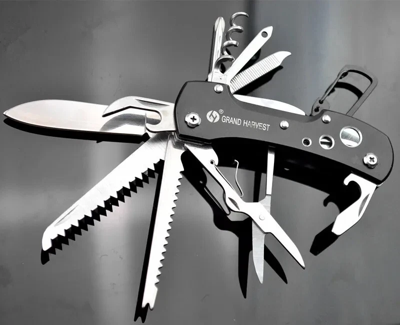 Multi-tool Folding Jack Knife Tools Hunting Survival Camping Stainless Steel Cut