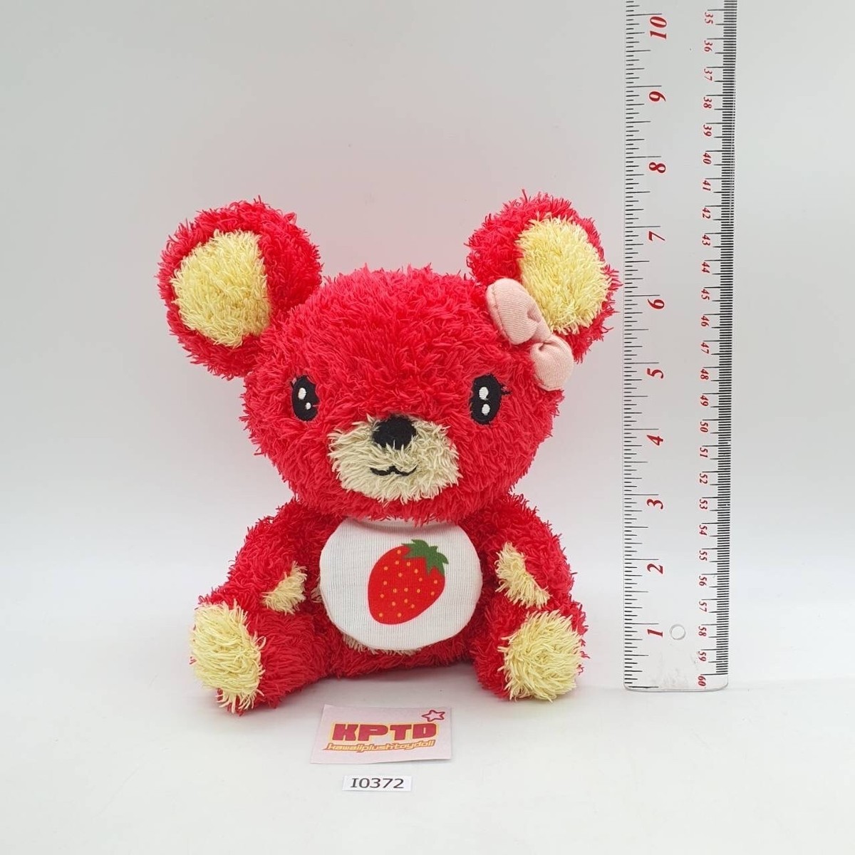Strawberry Teddy Bear I372 AEI BELIEF Plush 7” Stuffed Toy Doll