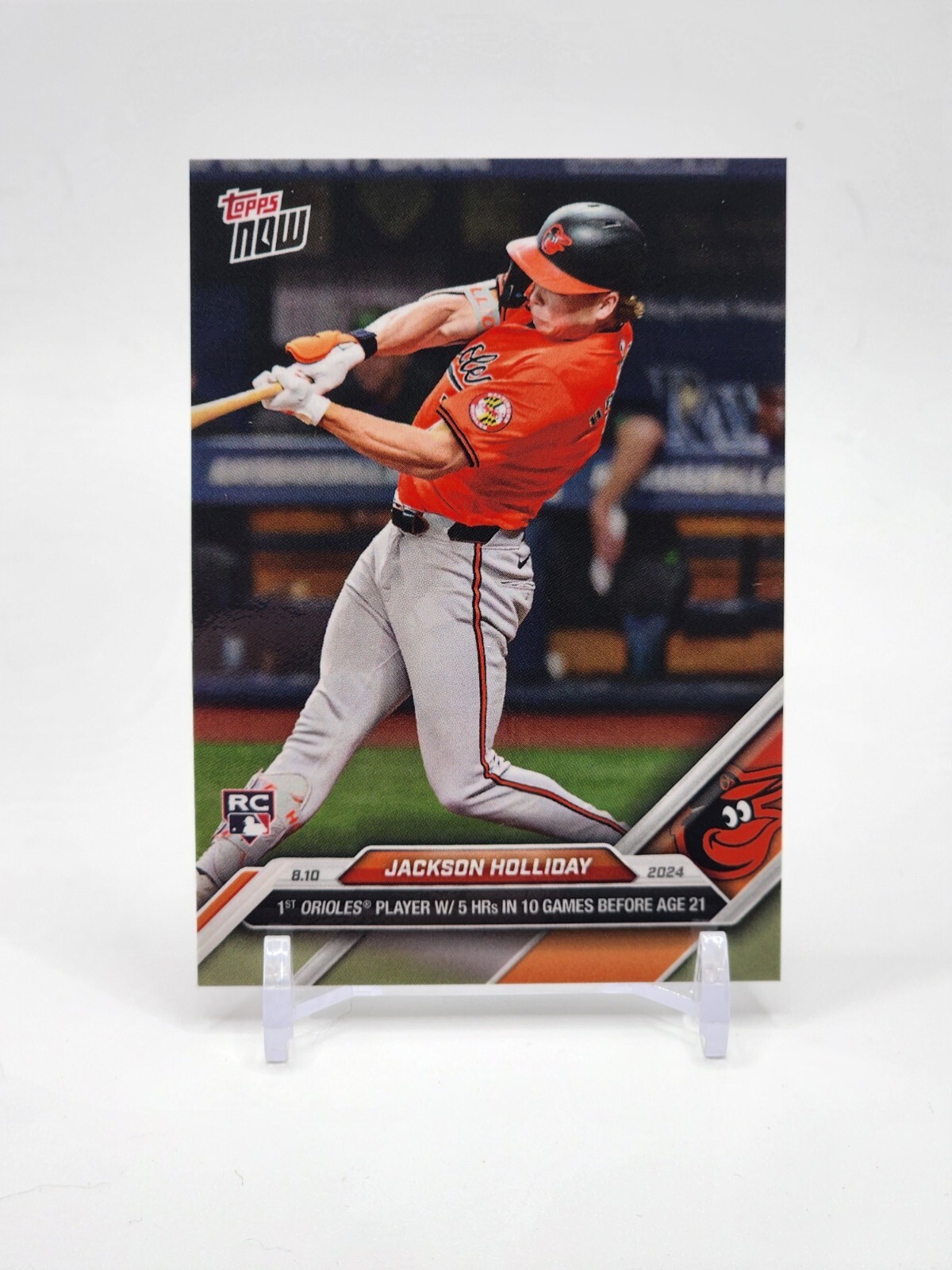 Jackson Holliday 2024 Topps Now #541 1ST O's Player W/5 HR's In 10 Games ROOKIE
