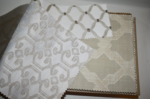 FABRIC SAMPLE BOOK Beige ECRU Taupe BIRCH Ivory 45pcs LOT Weave Print Embroidery - Picture 10 of 17