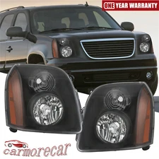 Black Housing Headlights For 2007-2014 GMC Yukon Denali XL1500 2500